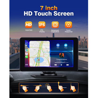 6.86 Inch Touch Carplay Screen Car Stereo for Vehicle Wireless Carplay&Android Auoto with Backup Camera, Mirror Link, FM, Bluetooth, GPS